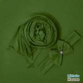 Jersey Layer with Wrap and Hairband SR058 | Set of 3 | Leaf Green